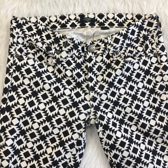 J.Crew Geometric Printed Skinny Cotton Denim Jeans - Picture 5 of 8